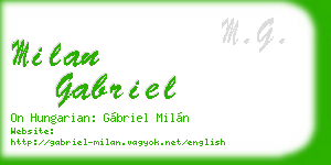milan gabriel business card