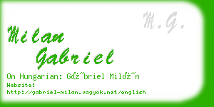 milan gabriel business card